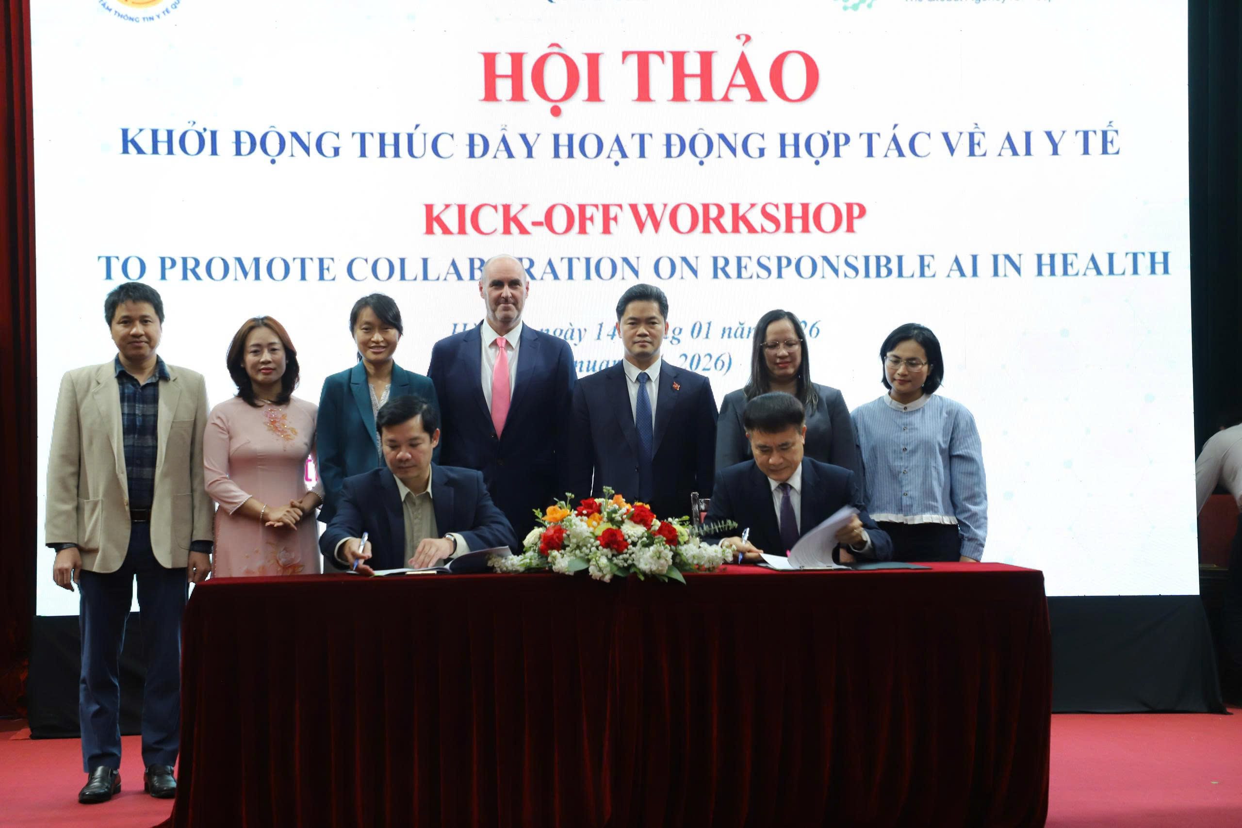 Trung tâm Thông tin Y tế Quốc gia ký kết hợp tác với Viện Dinh dưỡng về ứng dụng AI trong tư vấn dinh dưỡng cá nhân hóa